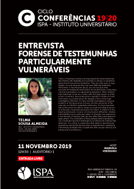 Entrevista forense de testemunhas particularmente vulneráveis Entrevista forense de testemunhas particularmente vulneráveis